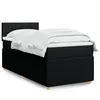 Image de vidaXL Sommier à lattes de lit avec matelas Noir 90x190 cm Tissu 3287313