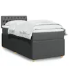 Image de vidaXL Sommier à lattes de lit et matelas Gris foncé 90x190 cm Tissu 3287319