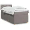 Image de vidaXL Sommier à lattes de lit avec matelas Taupe 90x200 cm Tissu 3287350
