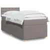 Image de vidaXL Sommier à lattes de lit avec matelas Taupe 90x200 cm Tissu 3287357