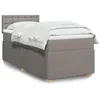 Image de vidaXL Boxspring met matras stof taupe 100x200 cm3287385