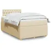 Image de vidaXL Boxspring met matras stof cràmekleurig 120x190 cm3287407
