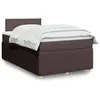 Image de vidaXL Boxspring met matras stof donkerbruin 120x200 cm3287419