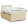 Image de vidaXL Boxspring met matras stof cràmekleurig 120x200 cm3287421