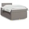Image de vidaXL Boxspring met matras stof taupe 120x200 cm3287427