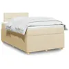 Image de vidaXL Boxspring met matras stof cràmekleurig 120x200 cm3287428