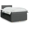 Image de vidaXL Sommier à lattes de lit avec matelas Gris foncé 120x200cm Tissu 3287431