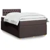 Image de vidaXL Boxspring met matras stof donkerbruin 120x200 cm3287433
