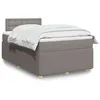 Image de vidaXL Boxspring met matras stof taupe 120x200 cm3287441