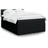 Image de vidaXL Sommier à lattes de lit avec matelas Noir 140x190 cm Tissu 3287453