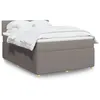 Image de vidaXL Sommier à lattes de lit avec matelas Taupe 140x190 cm Tissu 3287455