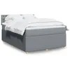 Image de vidaXL Boxspring met matras stof lichtgrijs 140x190 cm3287465