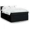 Image de vidaXL Sommier à lattes de lit avec matelas Noir 140x190 cm Tissu 3287467