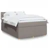 Image de vidaXL Sommier à lattes de lit avec matelas Taupe 140x190 cm Tissu 3287469