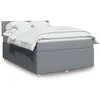 Image de vidaXL Boxspring met matras stof lichtgrijs 140x200 cm3287472