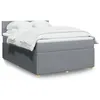 Image de vidaXL Boxspring met matras stof lichtgrijs 140x200 cm3287479