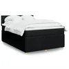 Image de vidaXL Boxspring met matras stof zwart 140x200 cm3287481