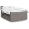 Image de vidaXL Boxspring met matras stof taupe 140x200 cm3287483