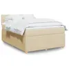 Image de vidaXL Boxspring met matras stof cràmekleurig 140x200 cm3287484