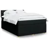 Image de vidaXL Boxspring met matras stof zwart 140x200 cm3287488