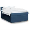 Image de vidaXL Boxspring met matras stof blauw 140x200 cm3287492
