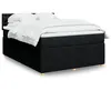 Image de vidaXL Boxspring met matras stof zwart 140x200 cm3287495