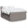 Image de vidaXL Boxspring met matras stof taupe 140x200 cm3287497