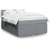 Image de vidaXL Sommier à lattes de lit avec matelas Gris clair 160x200cm Tissu 3287507