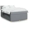 Image de vidaXL Sommier à lattes de lit avec matelas Gris clair 160x200cm Tissu 3287514