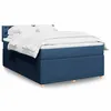 Image de vidaXL Boxspring met matras stof blauw 160x200 cm3287527