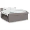 Image de vidaXL Boxspring met matras stof taupe 180x200 cm3287532