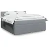 Image de vidaXL Sommier à lattes de lit avec matelas Gris clair 180x200cm Tissu 3287535