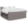 Image de vidaXL Sommier à lattes de lit avec matelas Taupe 180x200 cm Tissu 3287539