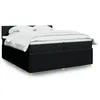 Image de vidaXL Boxspring met matras stof zwart 200x200 cm3287565