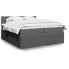 Image de vidaXL Sommier à lattes de lit avec matelas Gris foncé 200x200cm Tissu 3287578