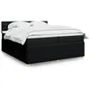 Image de vidaXL Boxspring met matras stof zwart 200x200 cm3287579