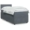 Image de vidaXL Boxspring met matras fluweel donkergrijs 80x200 cm3287585