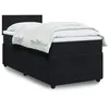 Image de vidaXL Sommier à lattes de lit et matelas Noir 80x200 cm Velours 3287586