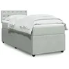 Image de vidaXL Boxspring met matras fluweel lichtgrijs 80x200 cm3287602