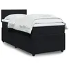 Image de vidaXL Sommier à lattes de lit avec matelas Noir 90x190 cm Velours 3287610