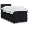 Image de vidaXL Sommier à lattes de lit avec matelas Noir 90x190 cm Velours 3287616