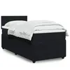 Image de vidaXL Sommier à lattes de lit avec matelas Noir 90x190 cm Velours 3287628