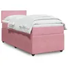 Image de vidaXL Sommier à lattes de lit avec matelas Rose 90x200 cm Velours 3287637