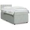 Image de vidaXL Sommier à lattes de lit et matelas Gris clair 90x200 cm Velours 3287638