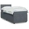 Image de vidaXL Sommier à lattes de lit et matelas Gris foncé 90x200 cm Velours 3287639
