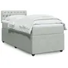 Image de vidaXL Sommier à lattes de lit et matelas Gris clair 90x200 cm Velours 3287644