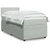 Image de vidaXL Sommier à lattes de lit et matelas Gris clair 100x200cm Velours 3287656