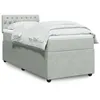 Image de vidaXL Sommier à lattes de lit et matelas Gris clair 100x200cm Velours 3287668