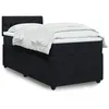 Image de vidaXL Sommier à lattes de lit avec matelas Noir 100x200 cm Velours 3287670
