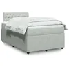 Image de vidaXL Sommier à lattes de lit et matelas gris clair 120x190cm velours 3287692